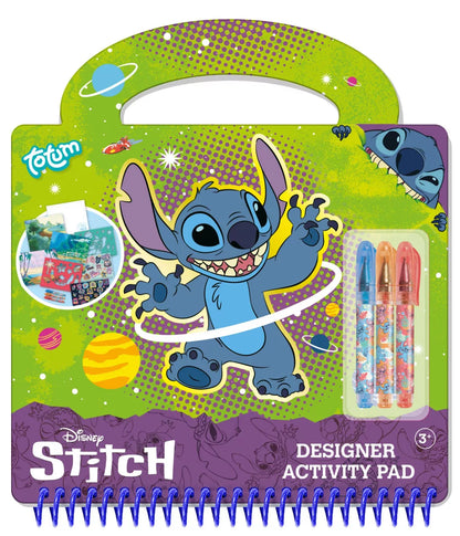 Творчески комплект за рисуване Stitch с цветни флумастери и шаблони за забавление и творчество.